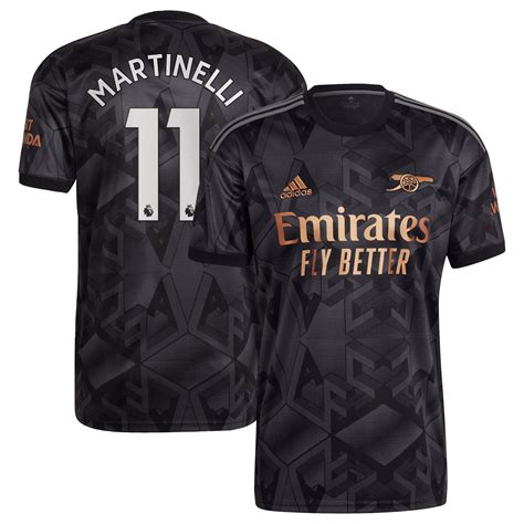 Arsenal Away Shirt 2022 2023 With Martinelli 11 Printing