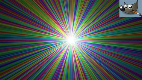 Create A Rainbow Starburst Effect In Gimp Youtube