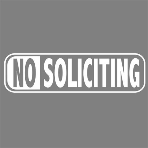 No Soliciting Vinyl Decal Sticker Etsy