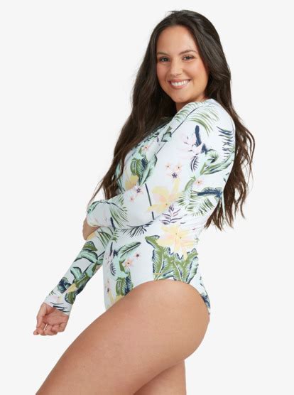Roxy Bloom Long Sleeve Upf One Piece Swimsuit For Women Roxy
