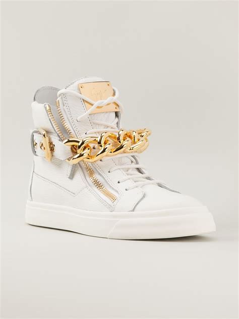 Get the best deals on designer sneakers and save up to 70% off at poshmark now! Lyst - Giuseppe Zanotti Gold Chain Sneakers in White