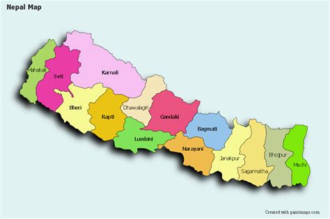 Sample Maps For Nepal Online High Resolution Vector Nepal Blank Map Maker Options Colored