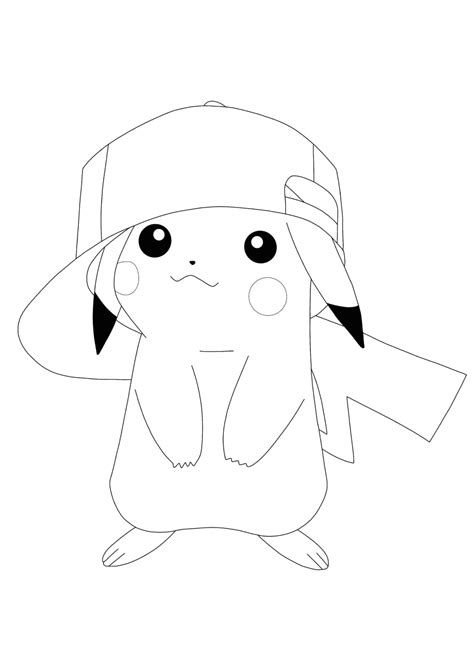 Pikachu With Hat Coloring Pages 2 Free Coloring Sheets 2020