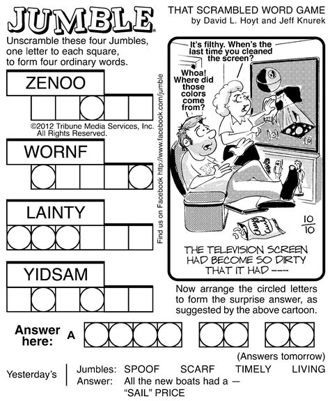 Large Print Free Printable Jumble Puzzles For Adults Word Scramble