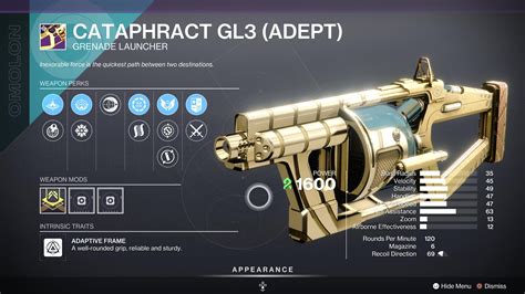 Destiny 2 Cataphract Gl3 God Roll And How To Get Deltias Gaming