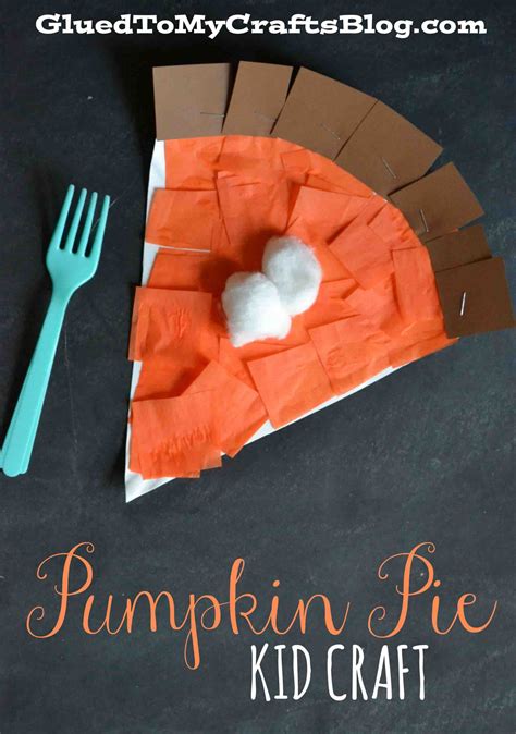 Paper Plate Pumpkin Pie Slice Kid Craft Easy Thanksgiving Crafts