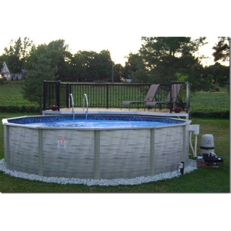 Pictures Of 18 Above Ground Pools With Decks Pool Evolution 18 Ft