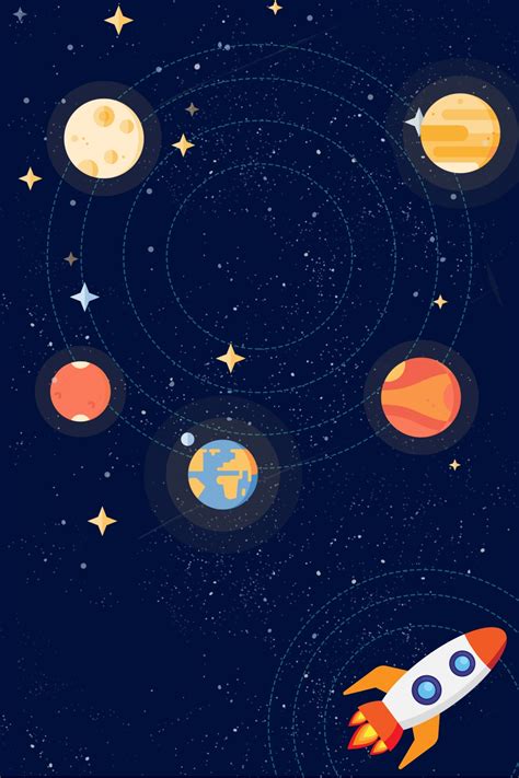 Cartoon Cosmic Print Ad On Dark Background Wallpaper Image For Free