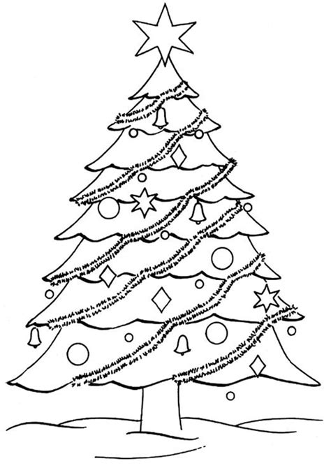 Free & Easy To Print Christmas Tree Coloring Pages | Christmas tree