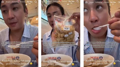 Viral Jovi Adhiguna Makan Bakso A Fung Campur Kerupuk Babi Warganet