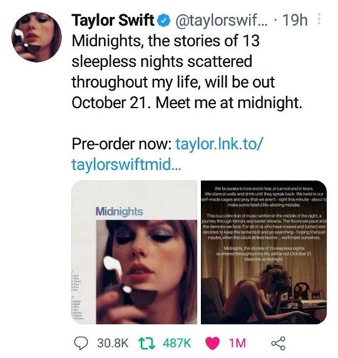 Mundo Swift 🌎 On Twitter El Tweet De Taylor Swift Anunciando