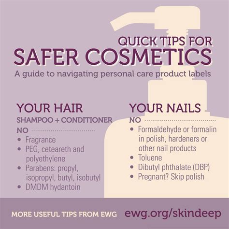 Top Tips For Safer Products Skin Deep Cosmetics Database Ewg