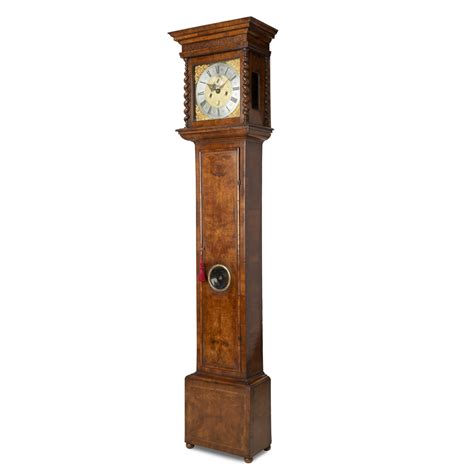 A Fine Burr Walnut 8 Day Longcase Clock Joseph Windmills London The Antique Clock Company
