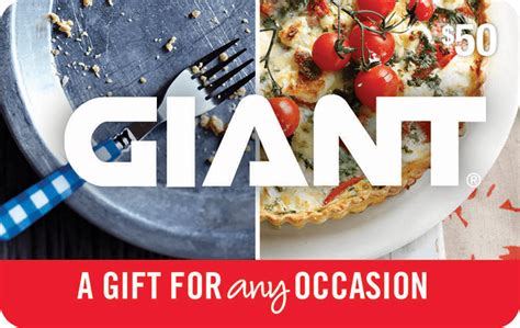 The physical card must be present in order to redeem. Giant Food $50 Gift Card | GiftCardMall.com