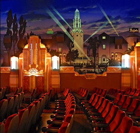 Westwood Majestic Crest Theatre Los Angeles Art Deco Cinema With Murals