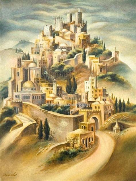 Jerusalem Painting Jewish Art Palestine Art Jerusalem