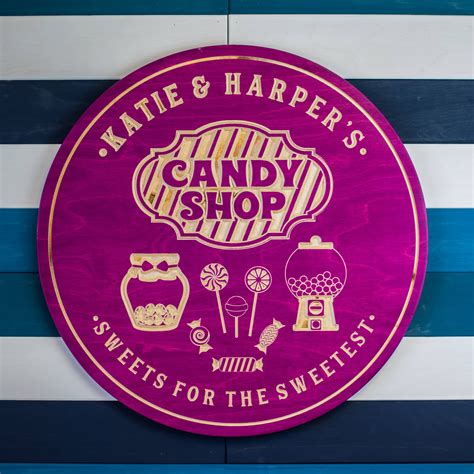 Personalized Candy Shop Sign Candy Bar Signs Personalized Etsy