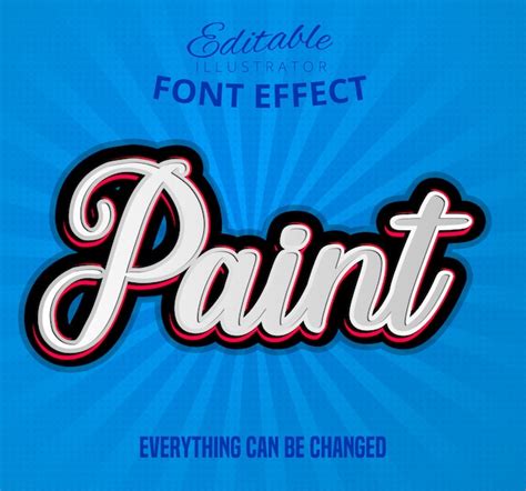 Premium Vector Paint Text Editable Font Effect