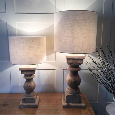 Best lamps for drawing the right light for your work. Large Natural Wood Table Lamp Natural Drum Woven Shade By Cowshed Interiors | notonthehighstreet.com