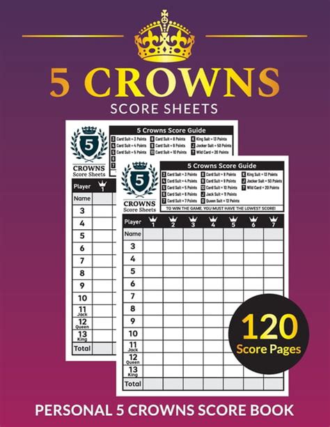 Free Printable 5 Crowns Score Sheet