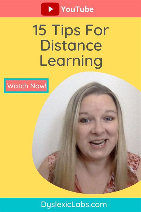 15 Tips For Distance Learning Distance Learning Dyslexics Learning
