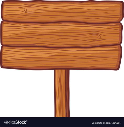 Wooden Signboard Royalty Free Vector Image Vectorstock