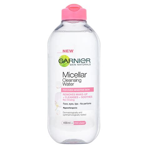 It removes the makeup in one go and purifies the skin. Garnier Skin Micellar Cleansing Water (400ml) | Free ...