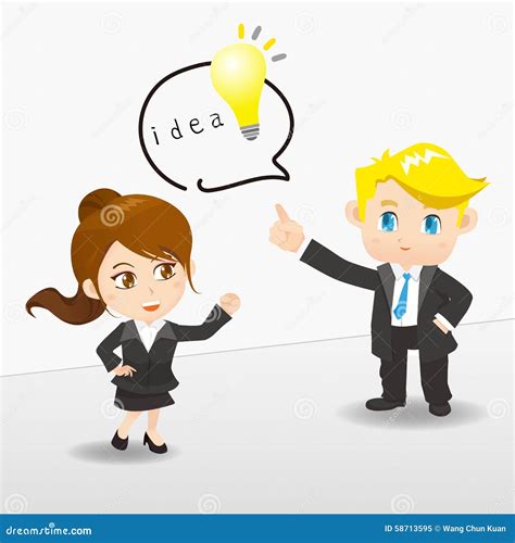 Intercambio De Ideas De Los Empresarios Ilustración Del Vector