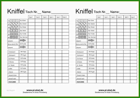 Kniffelblock zum ausdrucken — vorlagen ; Kniffel Vorlage Zum Drucken - Kostenlose Vorlagen zum Download! - Kostenlose Vorlagen zum Download!