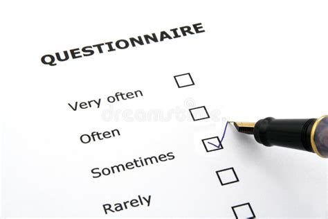Questionnaire Stock Image Image Of Test Investigation 2343039