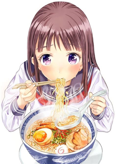 Anime Girls Eating Ramen Animoe