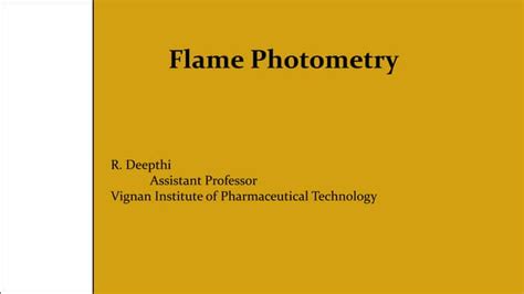 Flame Photometry Ppt Ppt