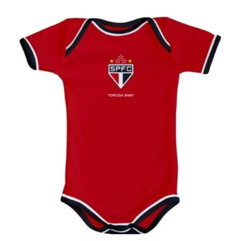 Body São Paulo Vermelho Torcida Baby Camarote Do Torcedor