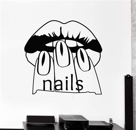 vinyl wall decal nail salon beauty woman manicure spa stickers unique t 467ig nail salon