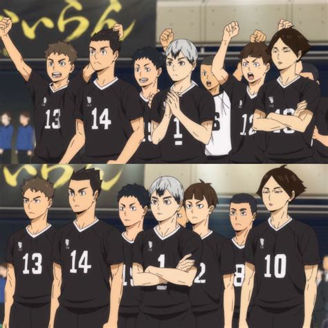 Inarizaki Teammates Cheering 漫画 ハイキュー 漫画 アニメ