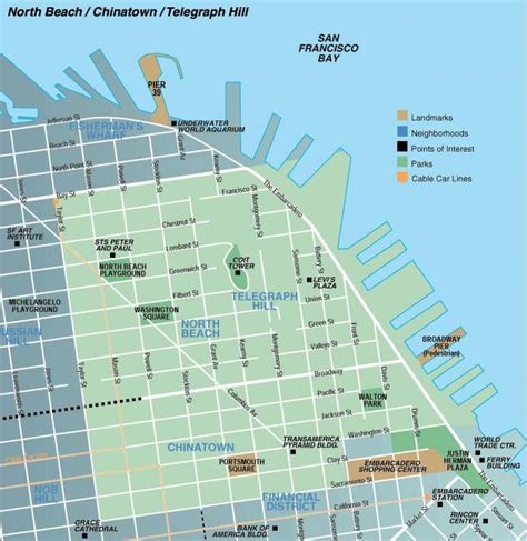Mapa De North Beach Em San Francisco Mapa De North Beach Em San