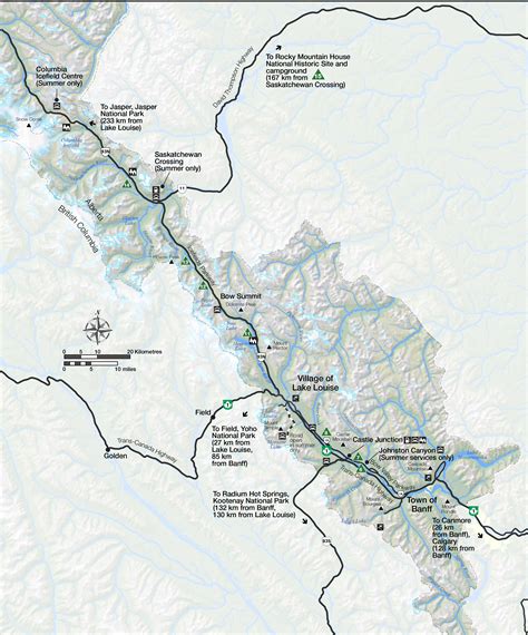 Banff National Park Canada Map
