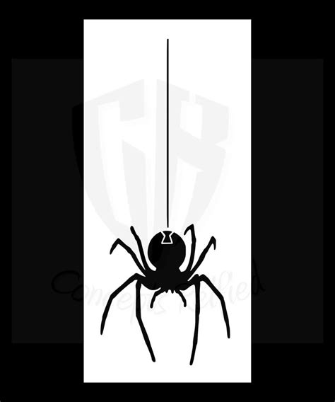 Black Widow Spider Stencil Widow Decal Creepy Proefje Aa07 Spinnen