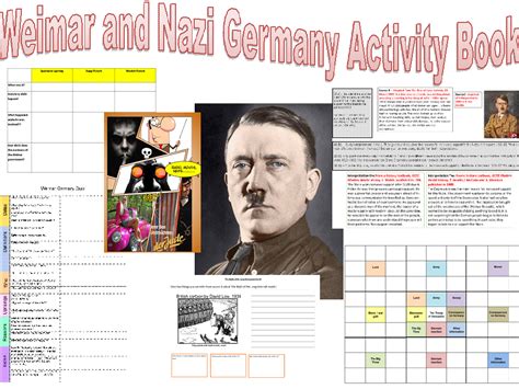 weimar and nazi germany gcse history revision activities book teaching resources