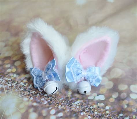 Made To Order Kitten Play Clip On Cat Ears With Bows And Etsy