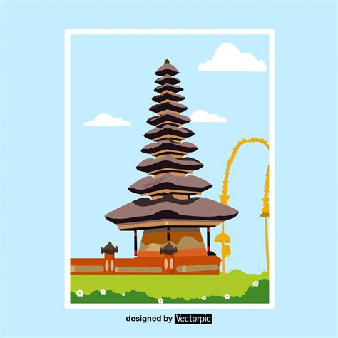 Bali Temple Design Free Vector