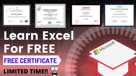 Excel Free Courses Online With Free Certificate Free Excel Training