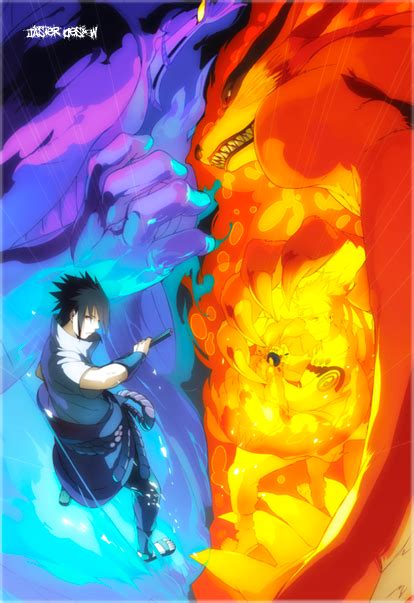 Naruto Kyuubi Mode Vs Sasuke Susanoo Wallpaper