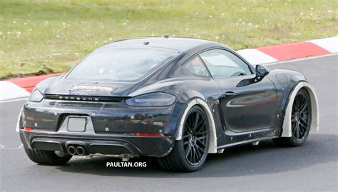 Spied Widebody Porsche Cayman Goes Track Testing Car News Latest Car Launch Videos And