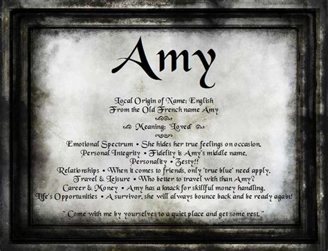 that s amy amy name names with meaning meant to be