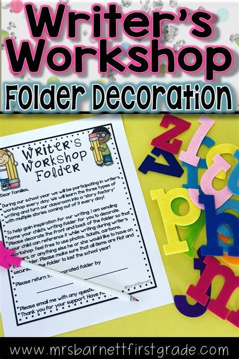 Writer's Workshop Folder Decoration Letter | Writers ...