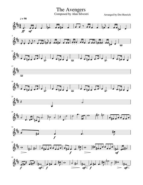 The Avengers Trumpet Solo Sheet Music For Trumpet In B Flat Solo