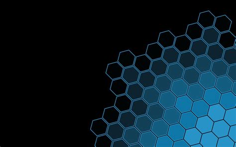 3840x2400 Black Blue Hexagon Pattern Uhd 4k 3840x2400
