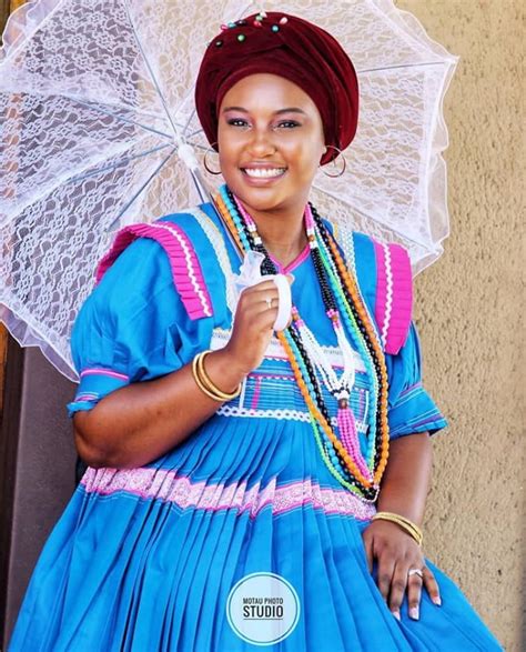 Clipkulture Makoti In Sepedi Traditional Attire Beads And Headwrap