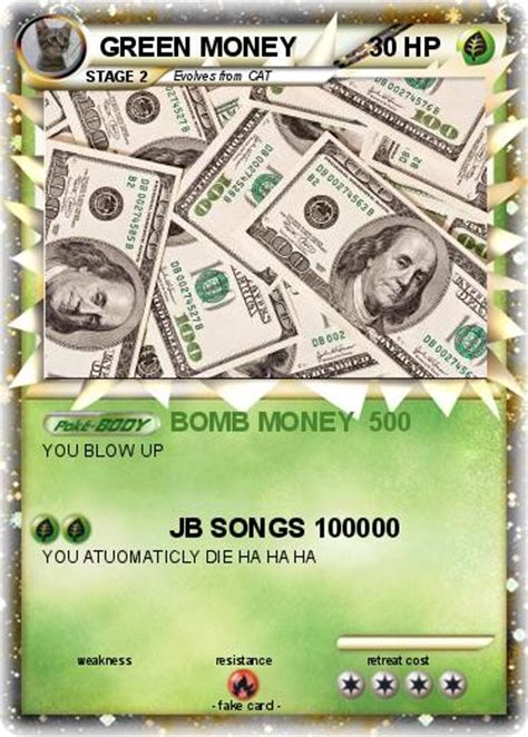 Maybe you would like to learn more about one of these? Pokémon GREEN MONEY - BOMB MONEY 500 - My Pokemon Card